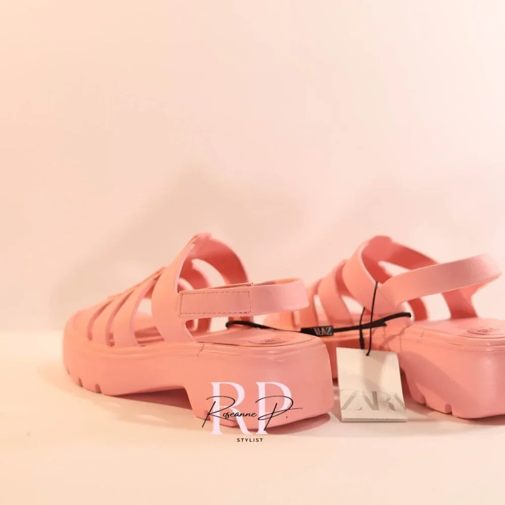 ZARA Women Pink Sandals SZ 37 NWT - Picture 5 of 7